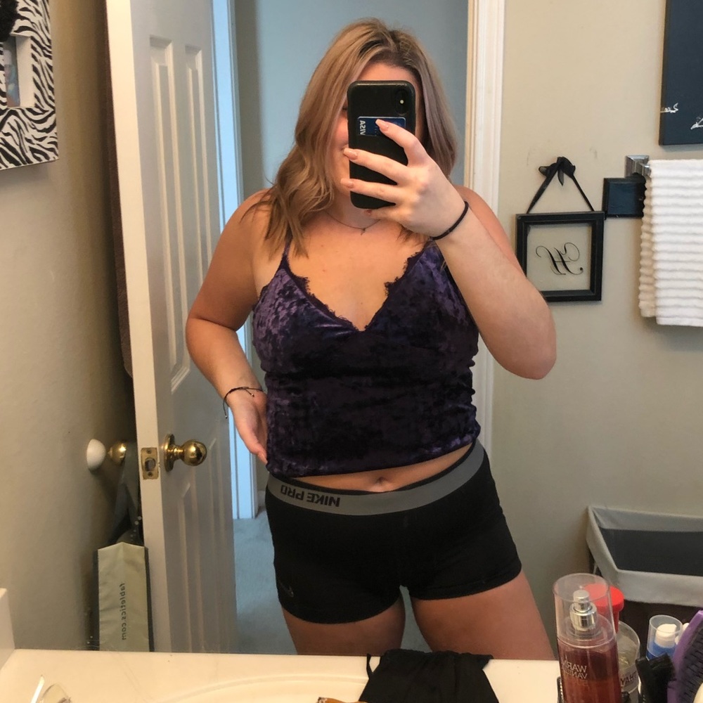Purple Satin Top